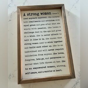 “A strong woman” Wooden Frame Picture